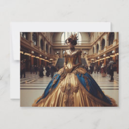 Postal Victoria de la princesa de oro Steampunk