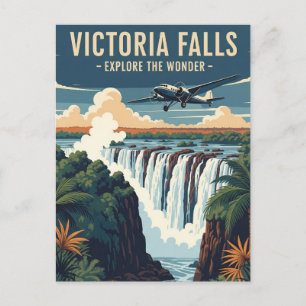 Postal Victoria Falls Zambia Zimbabwe Viaje de cosecha
