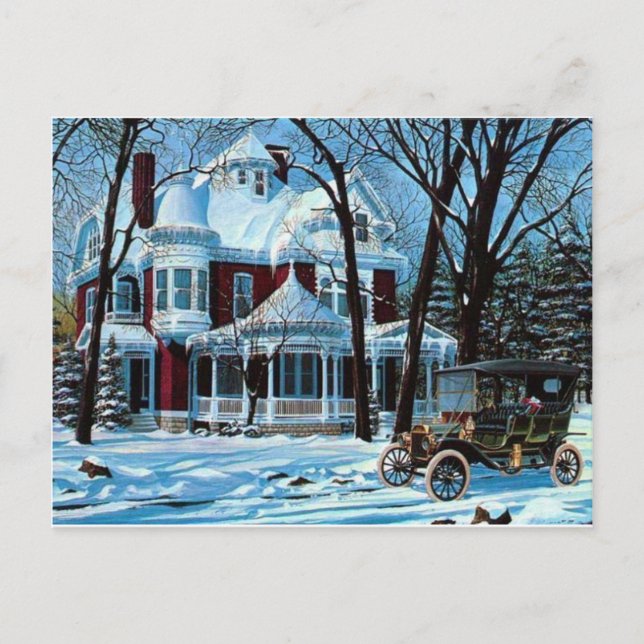 Postal Victoria House Vintage Winter (Anverso)