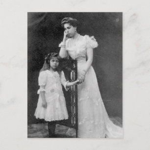 Postal Victoria Melita de Hessen con Elizabeth #006D