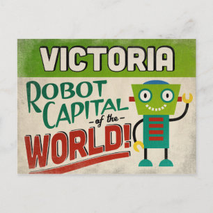 Postal Victoria Texas Robot - Gracioso Vintage