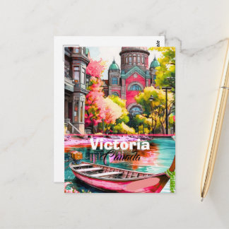 Postal Victoria Travel Art Postcard, Travel Art Postcard,