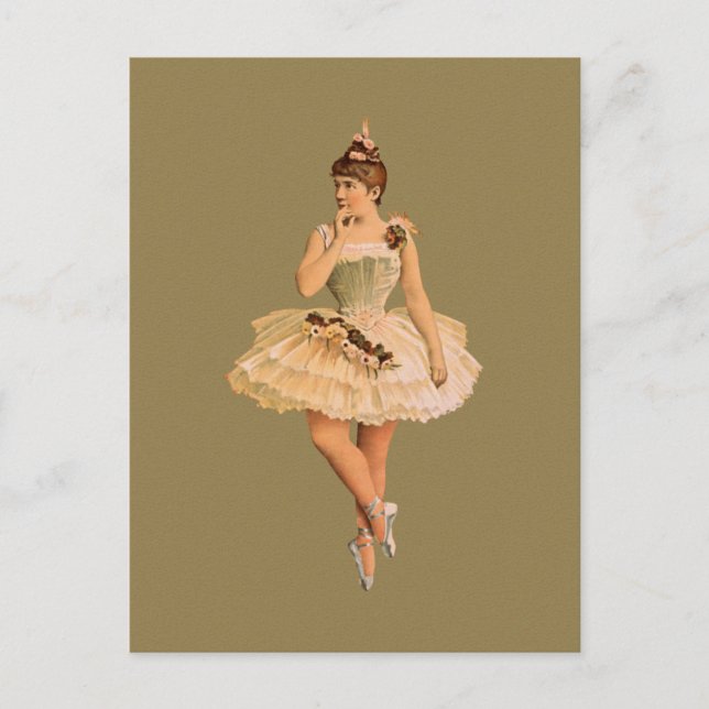 Postal Victorian Ballerina Vintage (Anverso)