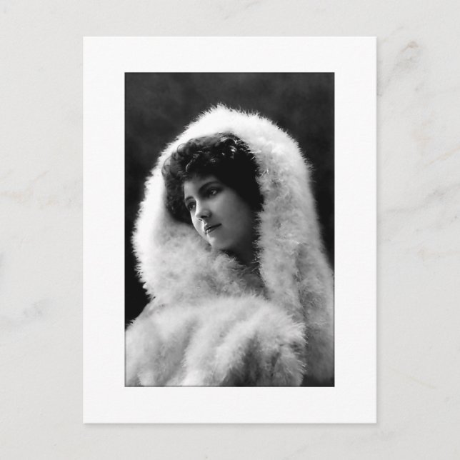 Postal victorian lady cameo style pose postcard (Anverso)