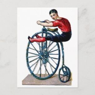 Postal Victorian Velocipede Vintage Acrobat