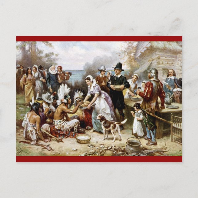 Postal victoriana de Acción de Gracias (Anverso)