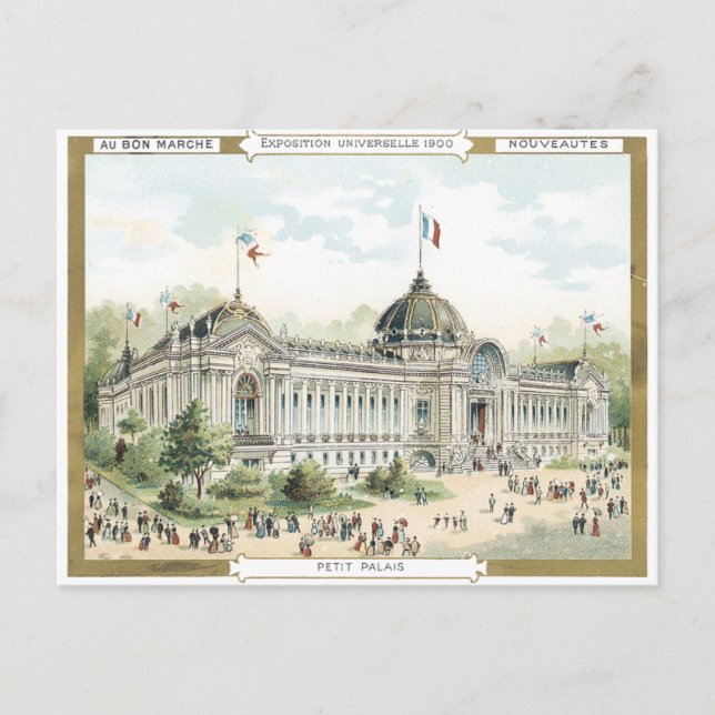 Postal victoriana de Au Bon Marche' 1900 (Anverso)