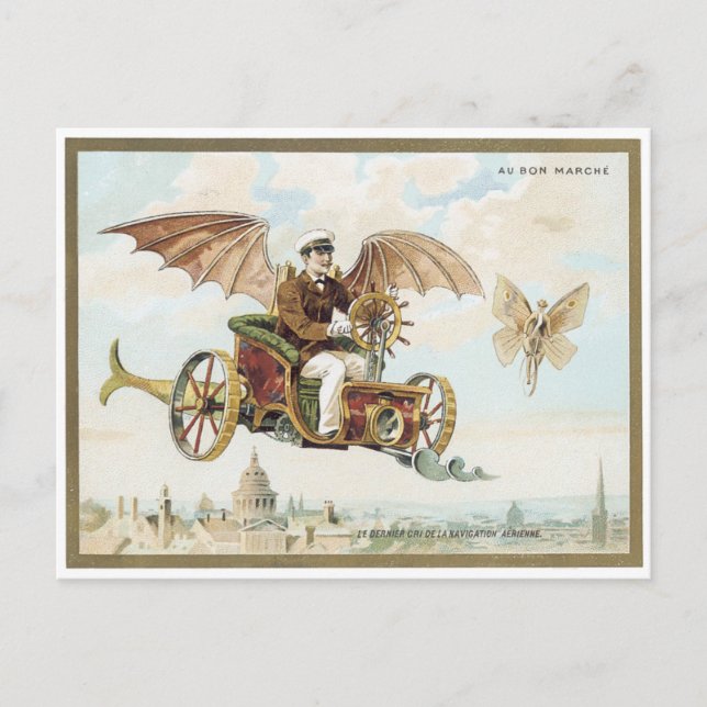 Postal victoriana de Au Bon Marche' 1900 (Anverso)