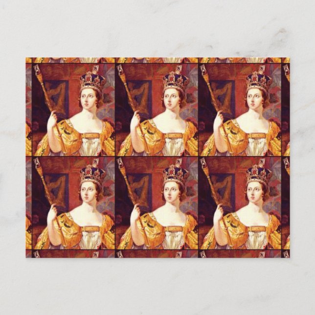Postal victoriana de la Reina Victoria (Anverso)