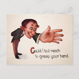 Postal victoriana de vintage con fuerza de mano ex