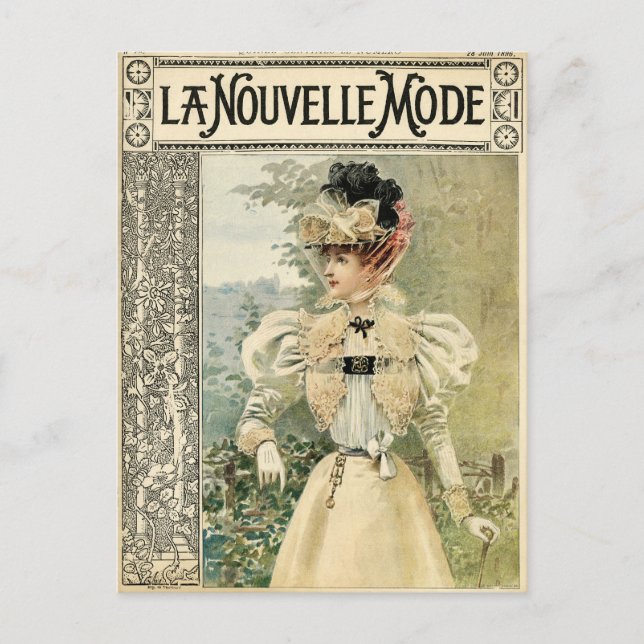 Postal Victoriana vintage Le Nouvelle Monde (Anverso)