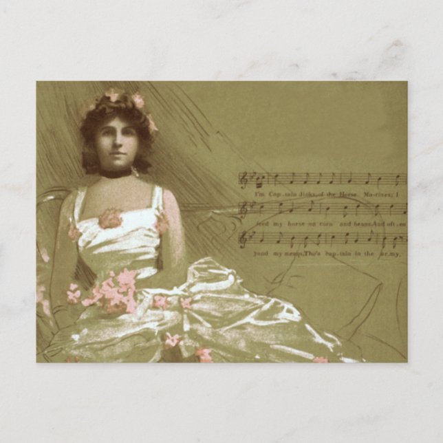 Postal victoriano de música (Anverso)