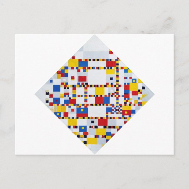 Postal Victory Boogie Woogie, Mondrian (Anverso)