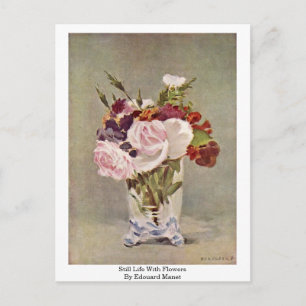 Postal Vida Con Flores De Edouard Manet