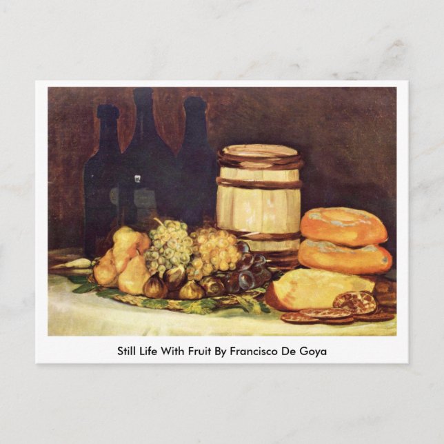 Postal Vida Con Fruta De Francisco De Goya (Anverso)