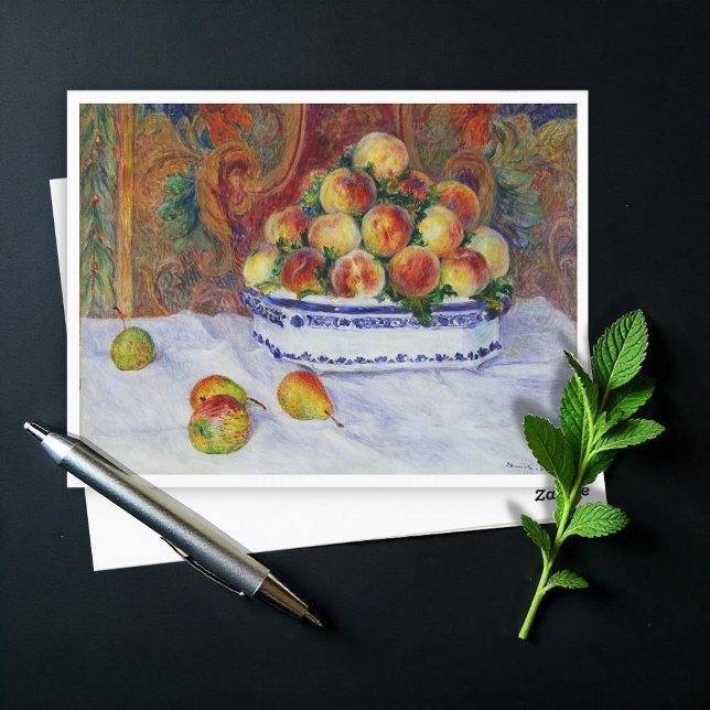 Postal Vida con melocotones, Renoir (Subido por el creador)