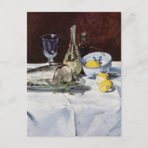 Postal Vida con salmón - Edouard Manet