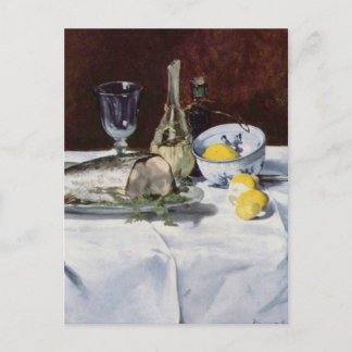Postal Vida con salmón - Edouard Manet