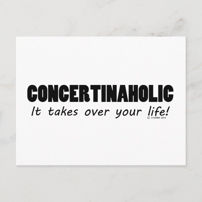 Postal Vida concertinaholica (Anverso)