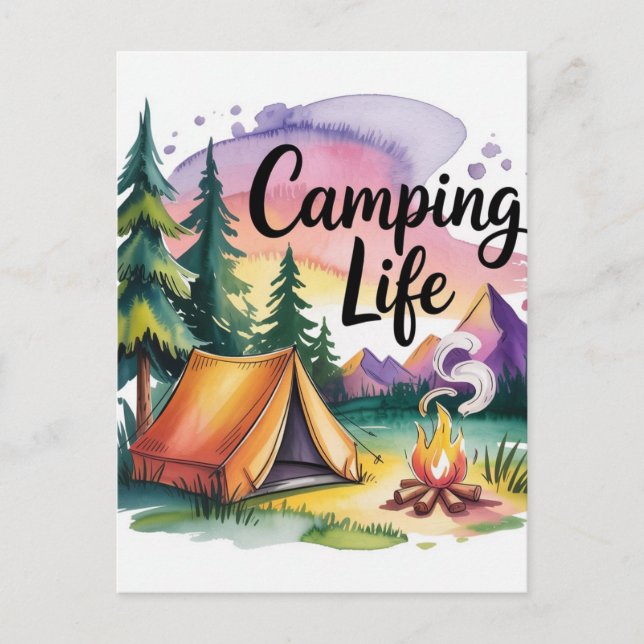 Postal Vida de Camping (Anverso)