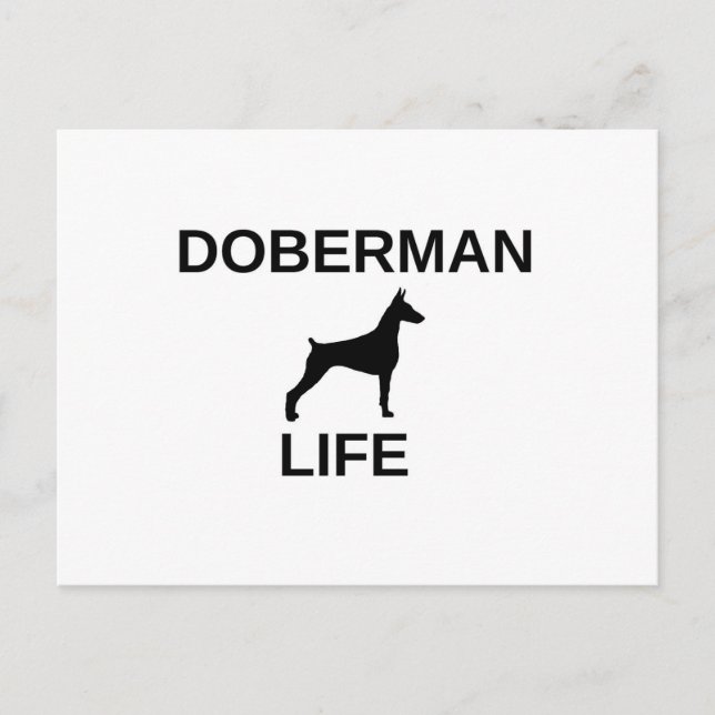 Postal vida de doberman (Anverso)
