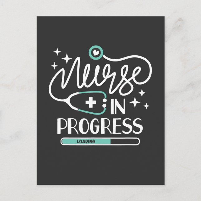 Postal Vida de enfermería | Enfermera En Curso (Anverso)