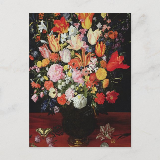 Postal Vida de las flores, años 1610 (Anverso)