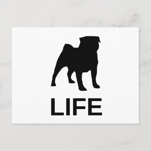 Postal vida de pug silo (Anverso)