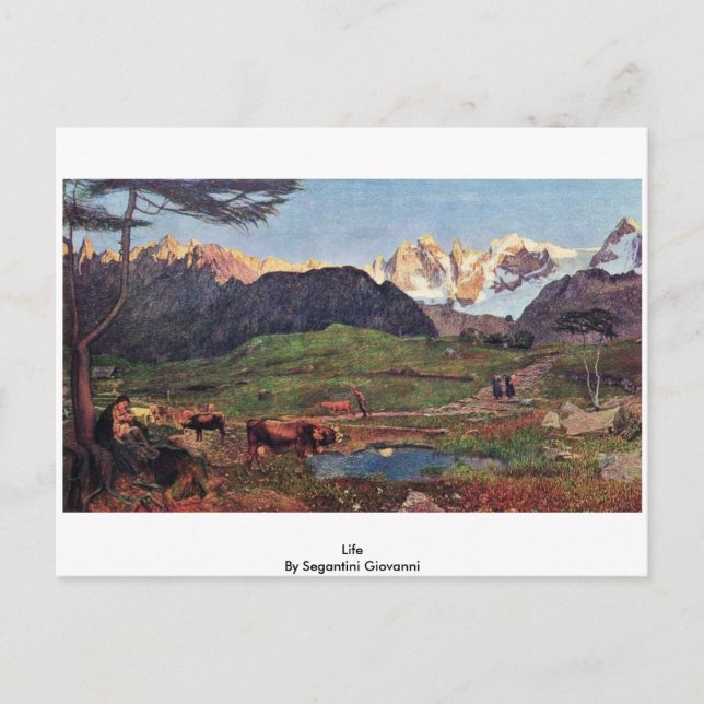Postal Vida De Segantini Giovanni (Anverso)