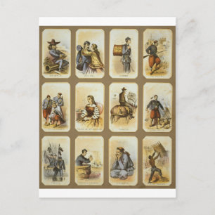 Postal Vida diaria en el campamento militar de la Unión e