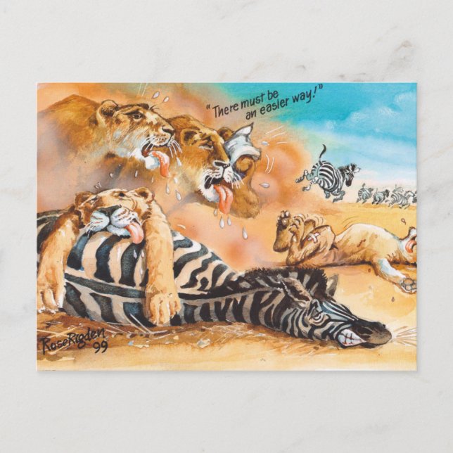 Postal Vida dura (Anverso)