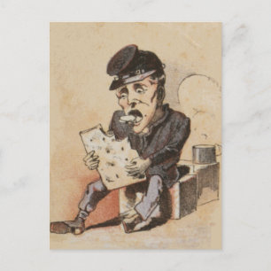 Postal Vida dura de la guerra civil