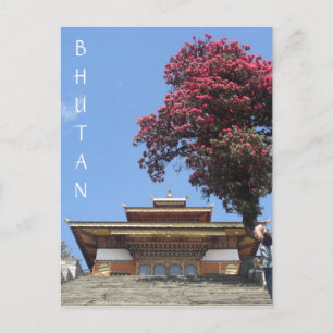 Postal vida en el templo de bhutan