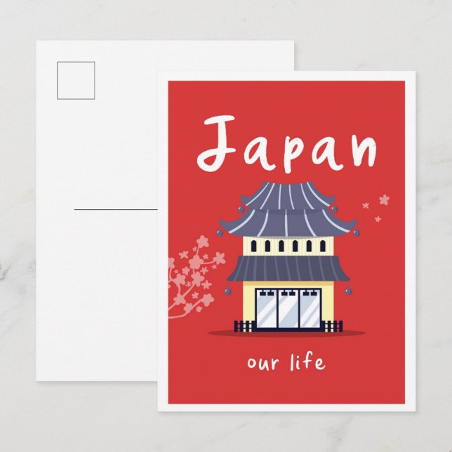 Postal Vida en Japón Viajes Vintage (Anverso / Reverso)