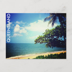 Postal vida en la playa de palmera