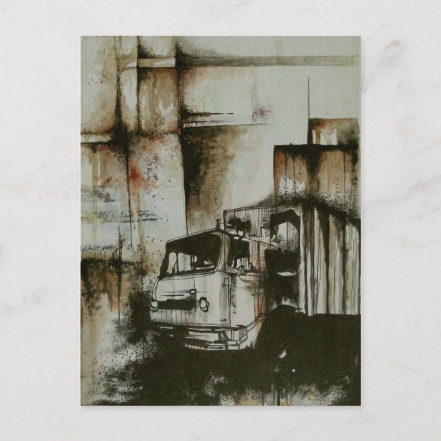 Postal Vida en un camión (Anverso)