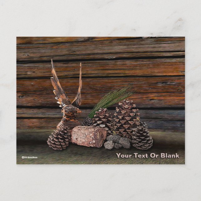 Postal Vida fija con águila (Anverso)