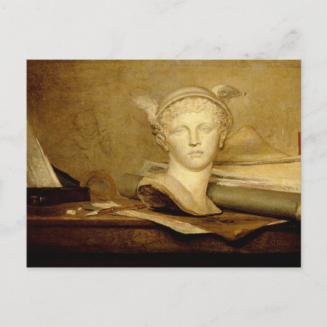 Postal Vida fija con atributos de las artes, 1765-66 (Anverso)