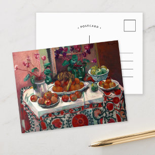 Postal Vida fija con Cyclamens   Henri Manguin