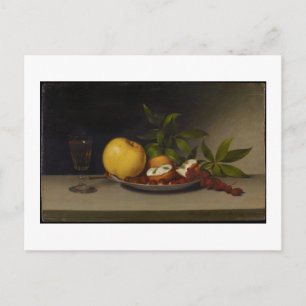 Postal Vida fija con fruta, pasteles y vino, 1821