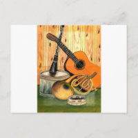 Vida fija con instrumentos musicales