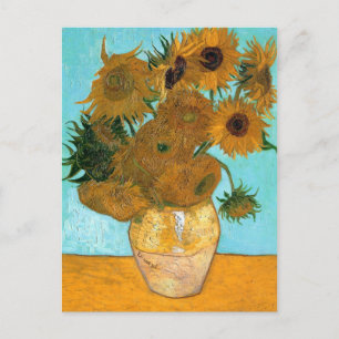 Postal Vida fija: girasoles - Vincent van Gogh