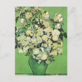 Postal Vida fija - rosas rosas rosas en un Vase Vincent y