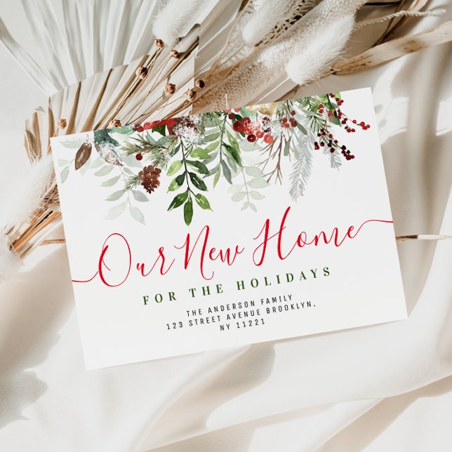 Postal vida maravillosa letras rojas y blancas Nueva casa (Subido por el creador)