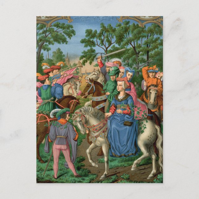 Postal Vida medieval (Anverso)