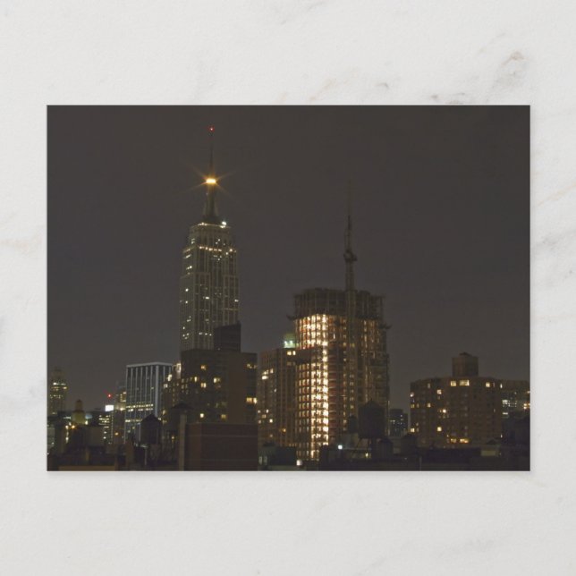 Postal Vida nocturna de Nueva York (Anverso)