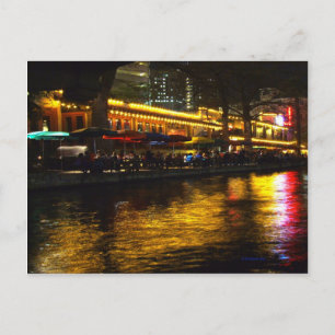 Postal Vida nocturna del río