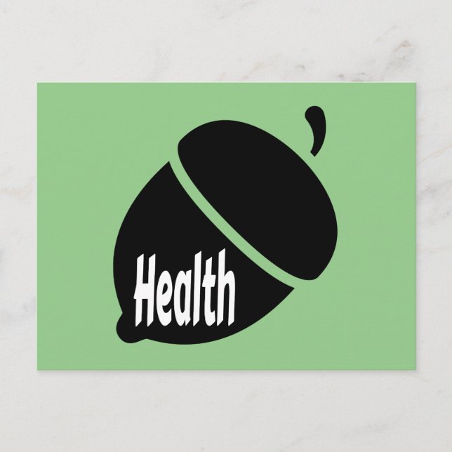 Postal Vida saludable para las nueces de la salud (Anverso)
