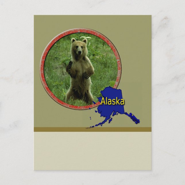Postal Vida silvestre de Alaskan (Anverso)