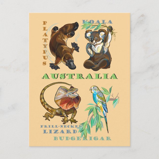 Postal Vida silvestre de Australia (Anverso)